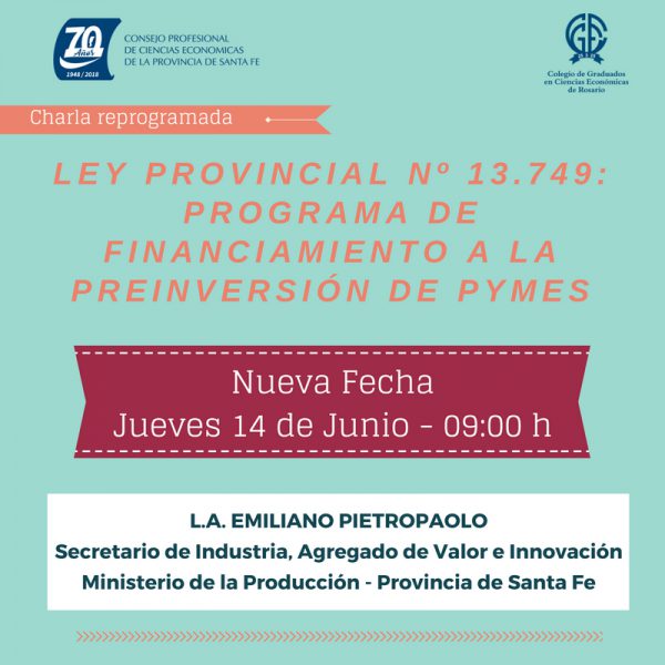 Ley Provincial Nº 13.749. Programa de Financiamiento a la Preinversión de Pymes